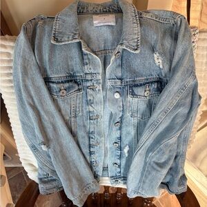 Old Navy Light Blue Distressed Jean Jacket